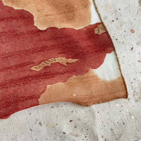 Vintage Maxfield Parrish Inspired Print on 1970’s Polyester Scarf - Picture 3 of 3